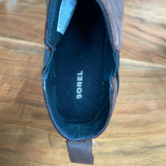 SOREL Emilie Brown Leather Waterproof Boots Booties Women’s Size 9.5 - Picture 9 of 12